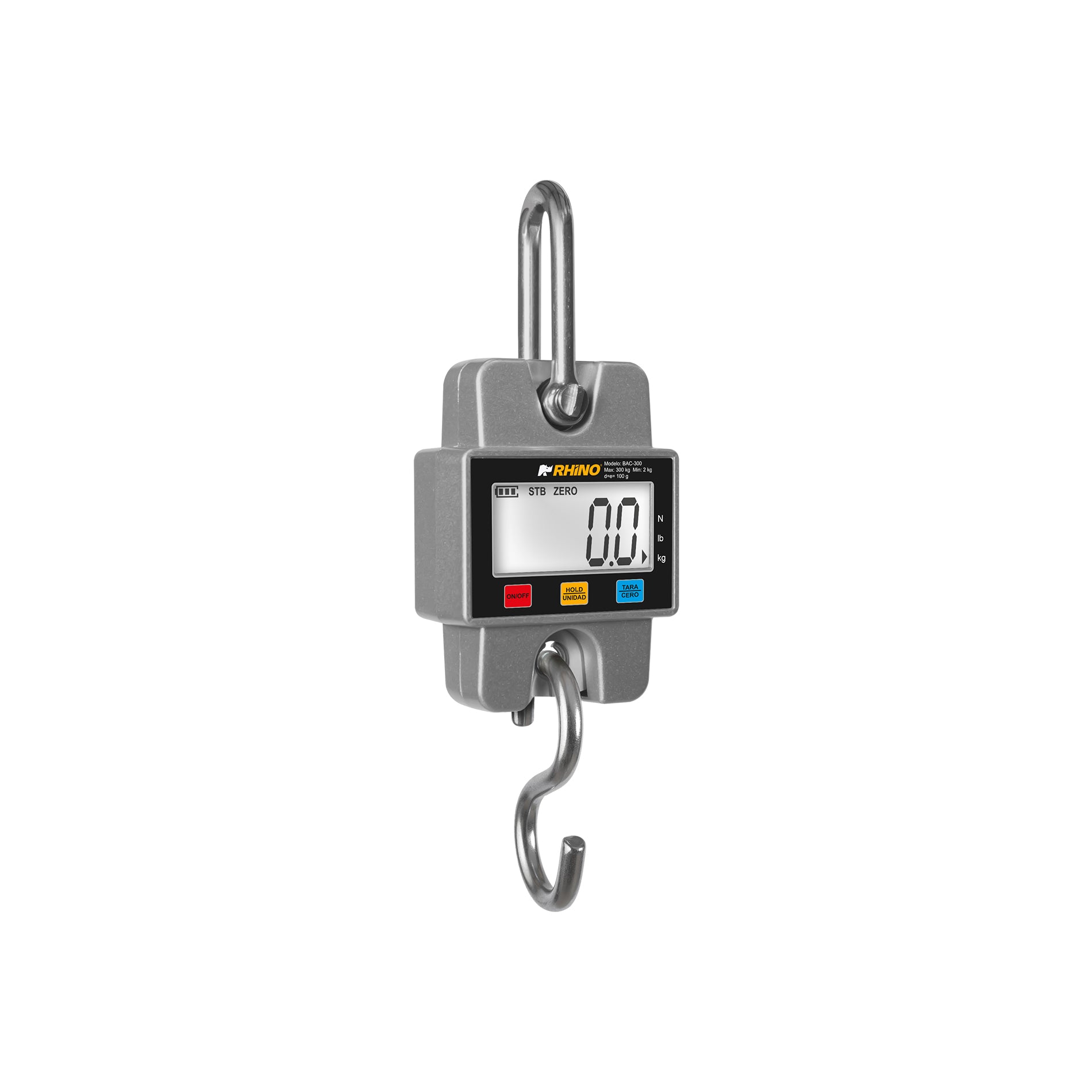 Báscula comercial digital colgante Rhino BAC-300 300kg gris
