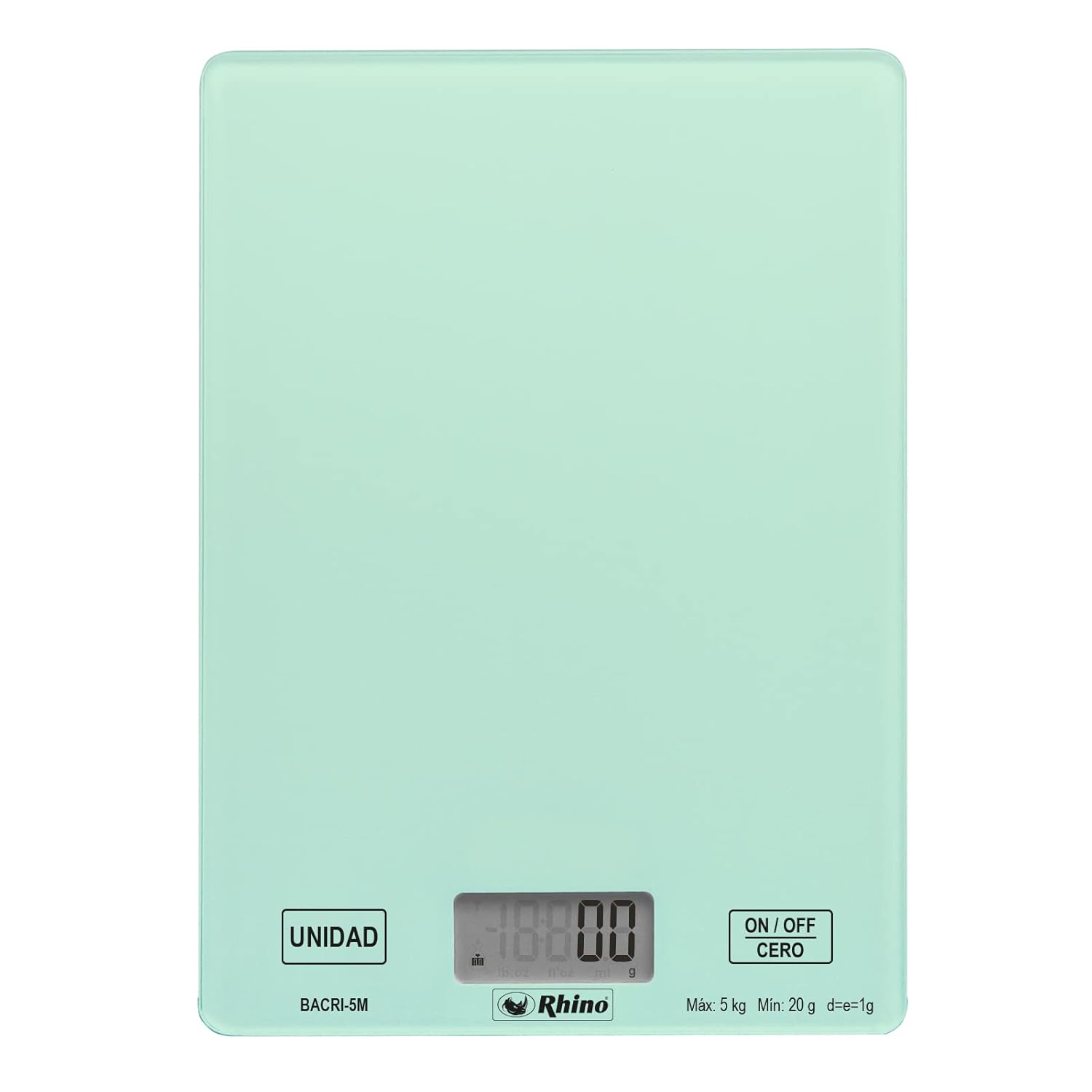 Bascula Digital Rhino De Cocina Bacri-5m 5kg Cristal Touch