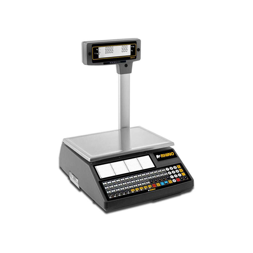 Bascula Etiquetadora Rhino Baet-30 30kg Conexión A Pc Gris Oscuro