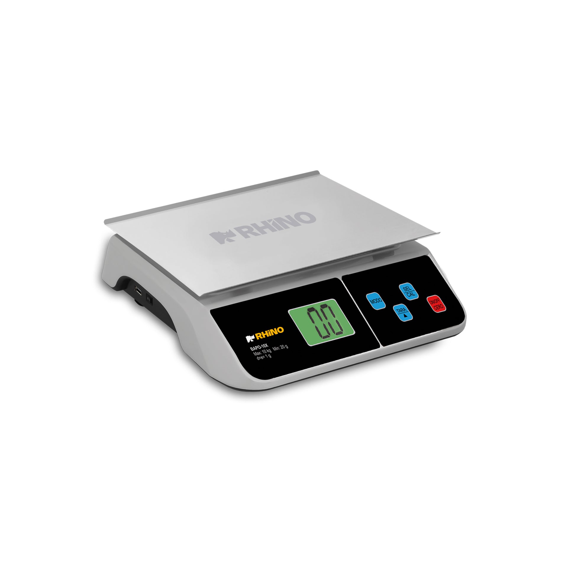 Báscula Porcionadora Digital Rhino 10 Kg Bapo-10x Puerto Usb