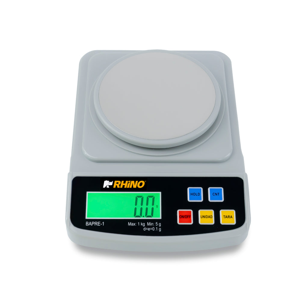 Báscula De Precisión Digital Rhino Bapre-1 1kg/0.1g Precisión Gris