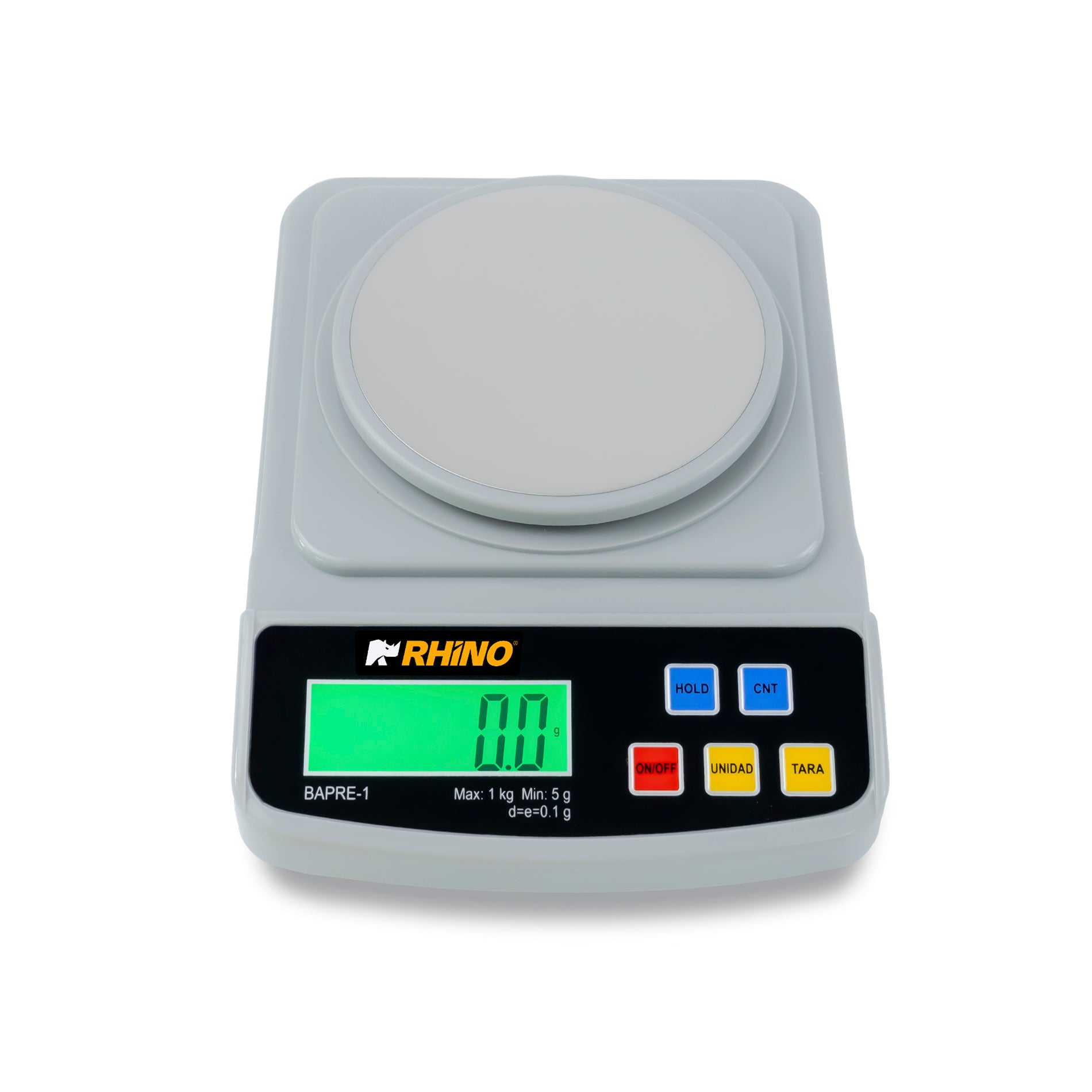 Báscula De Precisión Digital Rhino Bapre-1 1kg/0.1g Precisión Gris