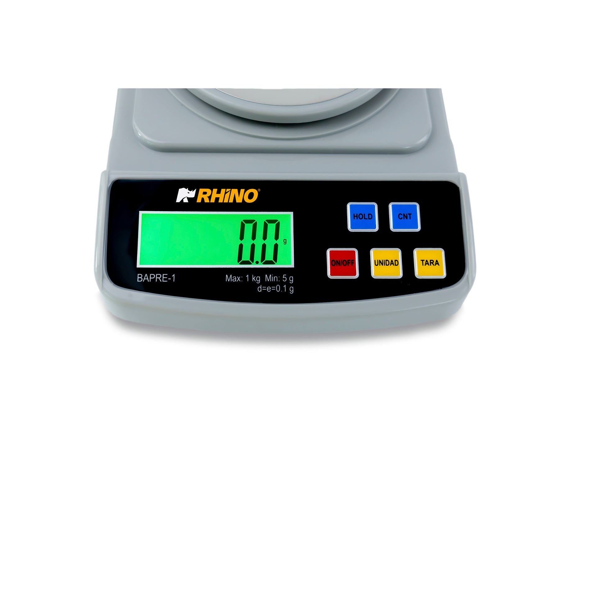 Báscula De Precisión Digital Rhino Bapre-1 1kg/0.1g Precisión Gris