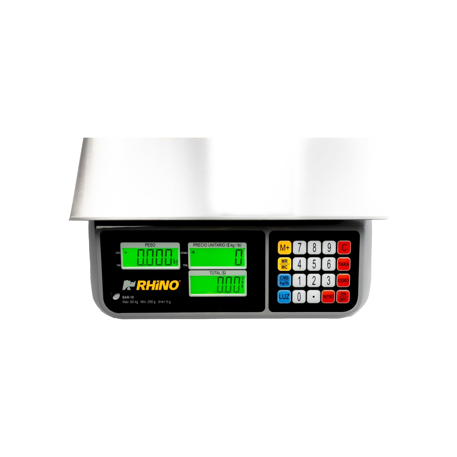 Báscula Comercial Digital Rhino Bar-10 60kg Peso máximo soportado 60 kg