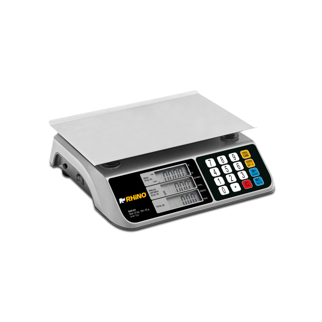 Báscula Comercial Digital Rhino BAR-6X 20Kg gris 28 cm x 20 cm