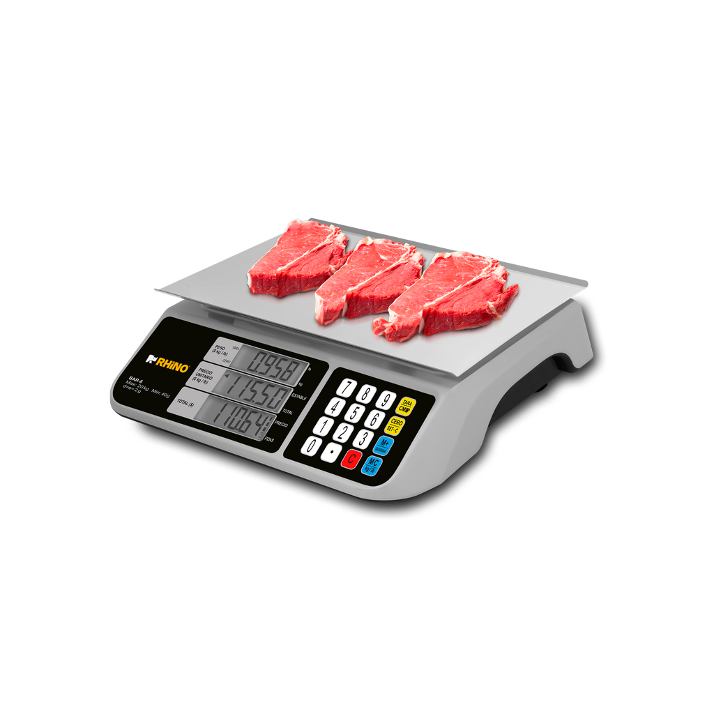 Báscula comercial digital Rhino BAR-6 20kg gris 29 cm x 28 cm