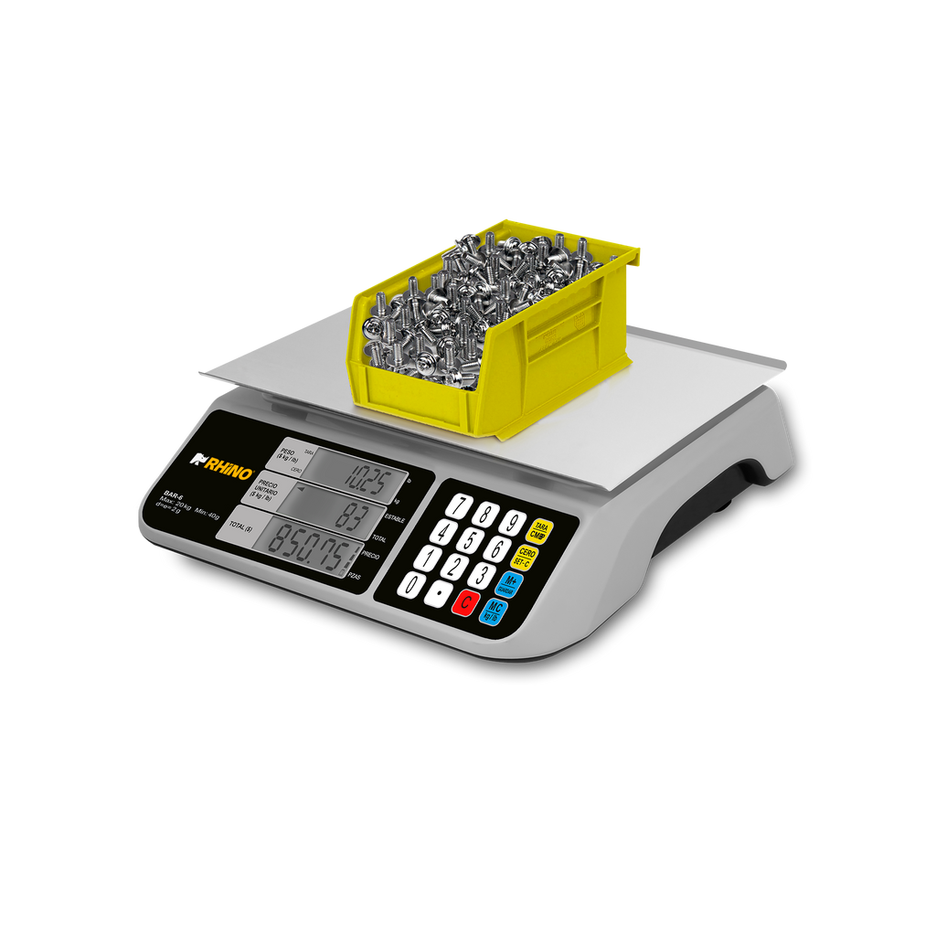 Báscula comercial digital Rhino BAR-6 20kg gris 29 cm x 28 cm