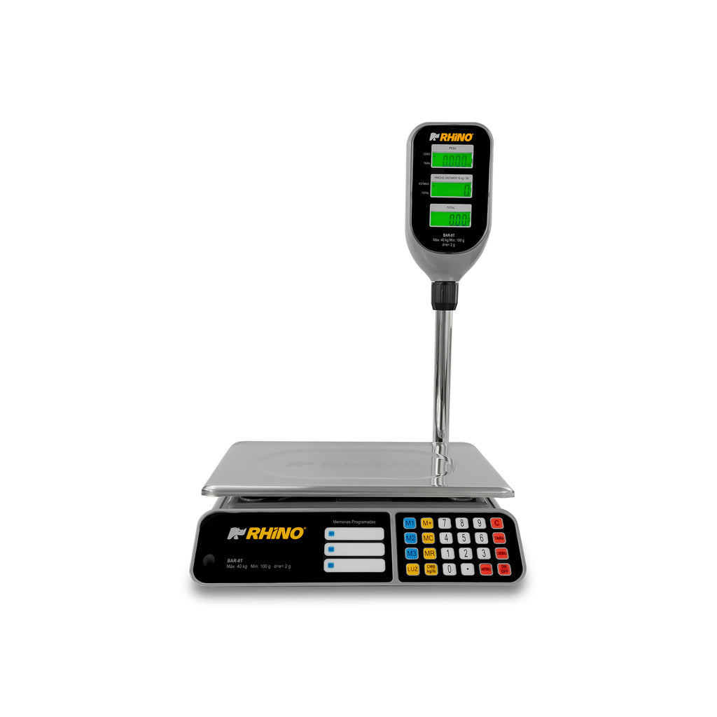 Báscula Digital Con Torreta Para 40kg Rhino Bar-8t Color Gris oscuro Peso máximo soportado 40 kg
