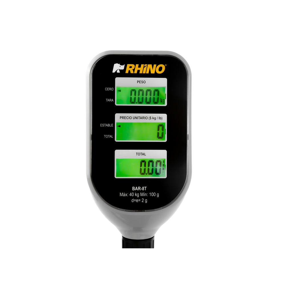 Báscula Digital Con Torreta Para 40kg Rhino Bar-8t Color Gris oscuro Peso máximo soportado 40 kg