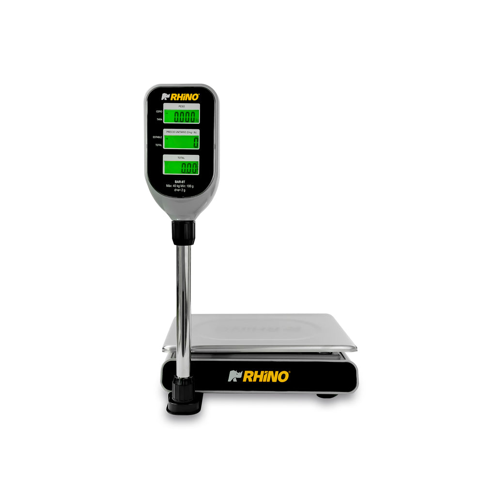 Báscula Digital Con Torreta Para 40kg Rhino Bar-8t Color Gris oscuro Peso máximo soportado 40 kg