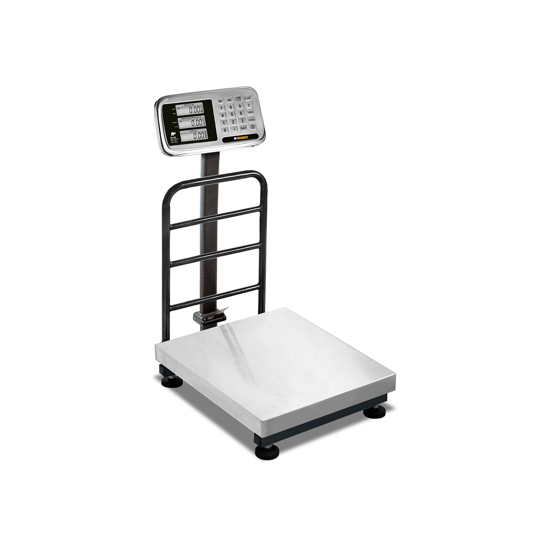 Báscula De Plataforma 500kg De Acero Inoxidable Rhino Bp-500