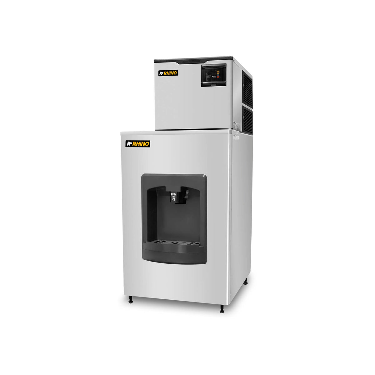 Dispensador De Hielo Rhino Dishi-100 100 Kg Acero Inoxidable