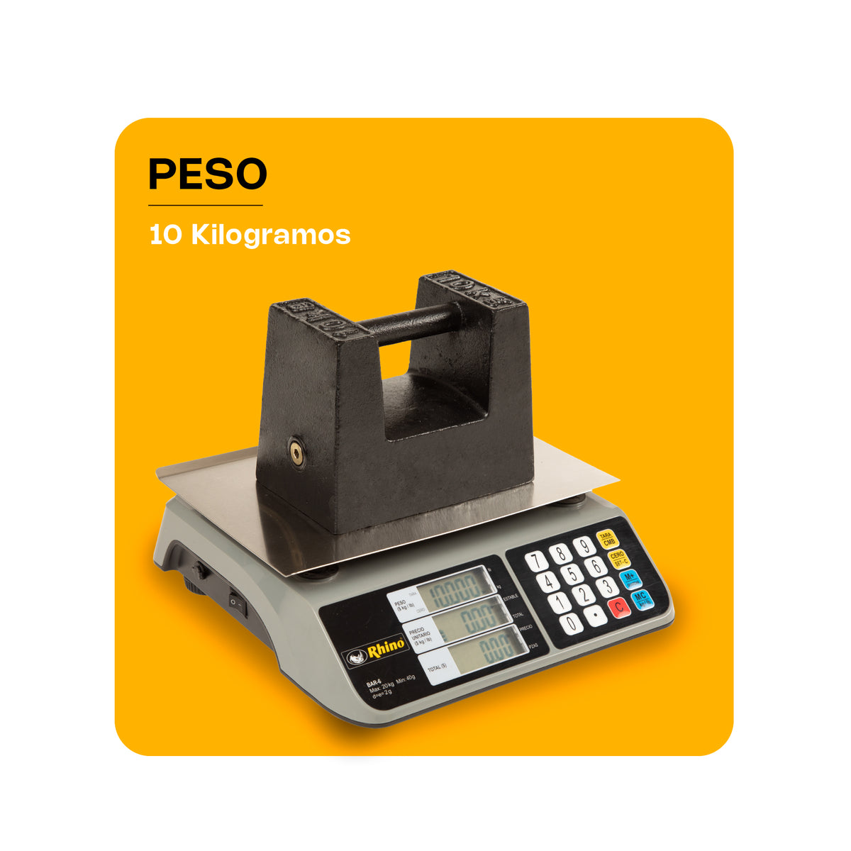 Rhino Pesa-10 Pesa Patrón De Hierrro Fundido 10 Kg