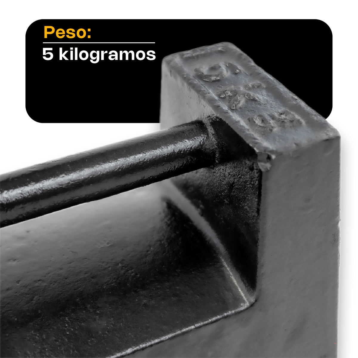 Pesa Patrón De Hierrro Fundido 5 Kg Pesa-5 Rhino Color Negro