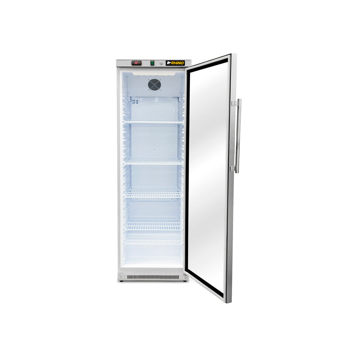 Refrigerador Vertical Puerta De Cristal Reveab-13c Rhino