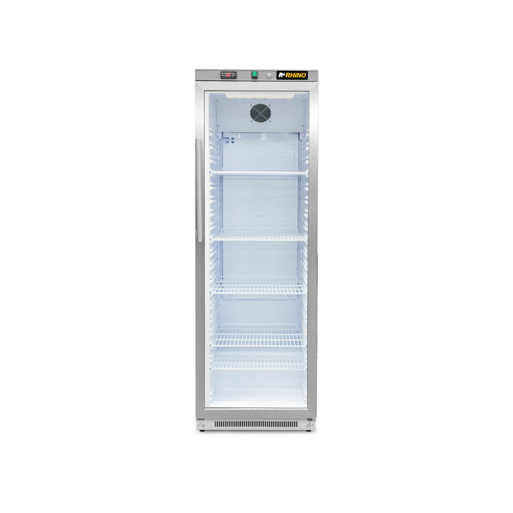 Refrigerador Vertical Puerta De Cristal Reveab-13c Rhino