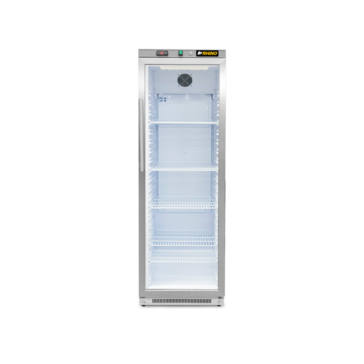 Refrigerador Vertical Puerta De Cristal Reveab-13c Rhino