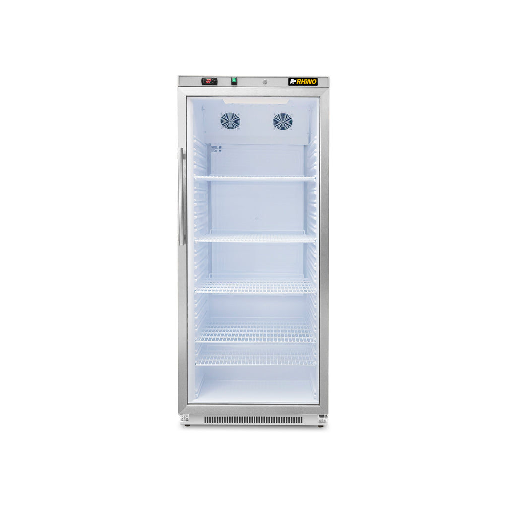 Refrigerador Vertical Puerta De Cristal Reveab-19c Rhino