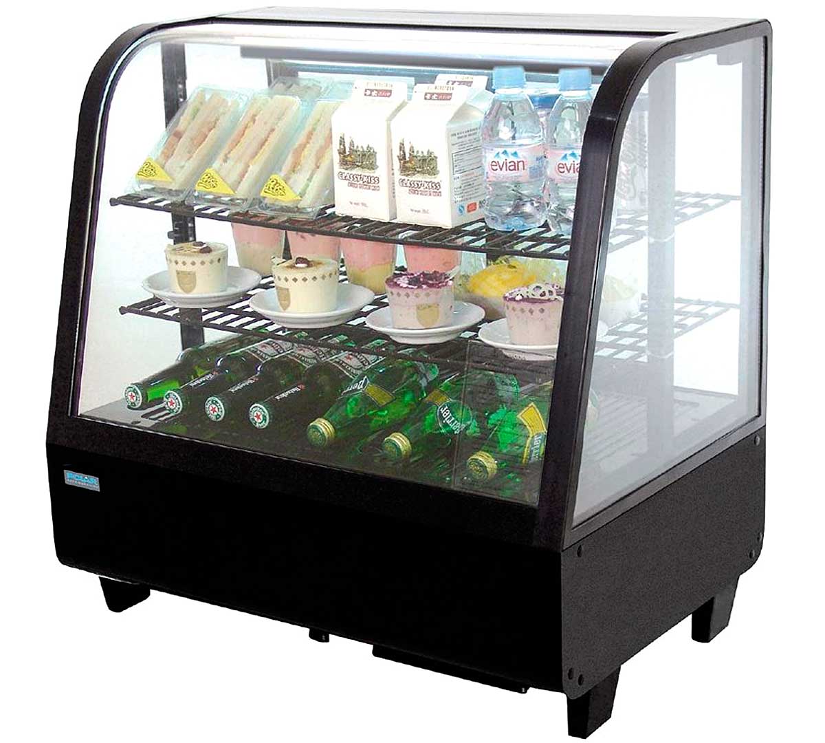 Vitrina Refrigerada Nr-rtw100l Medidas 68 X 45 X 67cm Estilo de vidrio Curvo