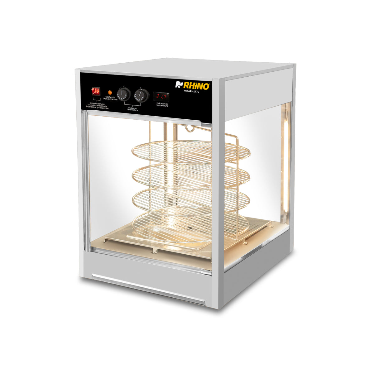 Vitrina Calentadora Pizza Rhino Vicapi-177L