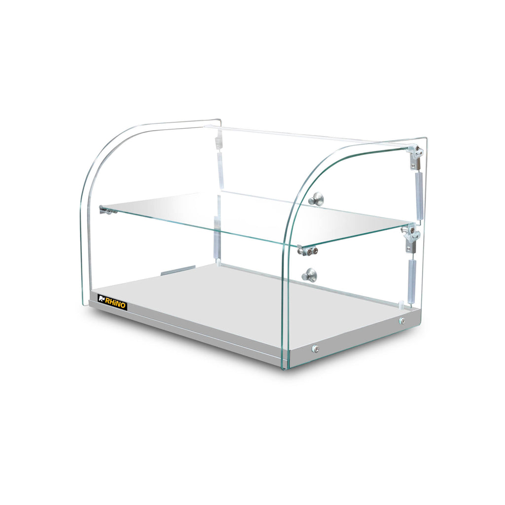 Vitrina Curva Neutra Rhino de Acero Inoxidable para Mostrador VITNEU-45C