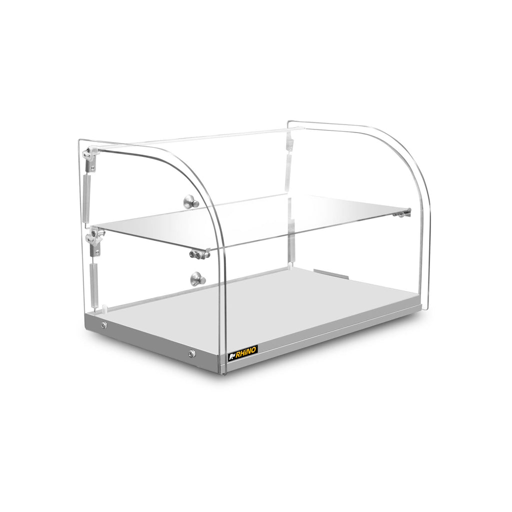 Vitrina Curva Neutra Rhino de Acero Inoxidable para Mostrador VITNEU-45C