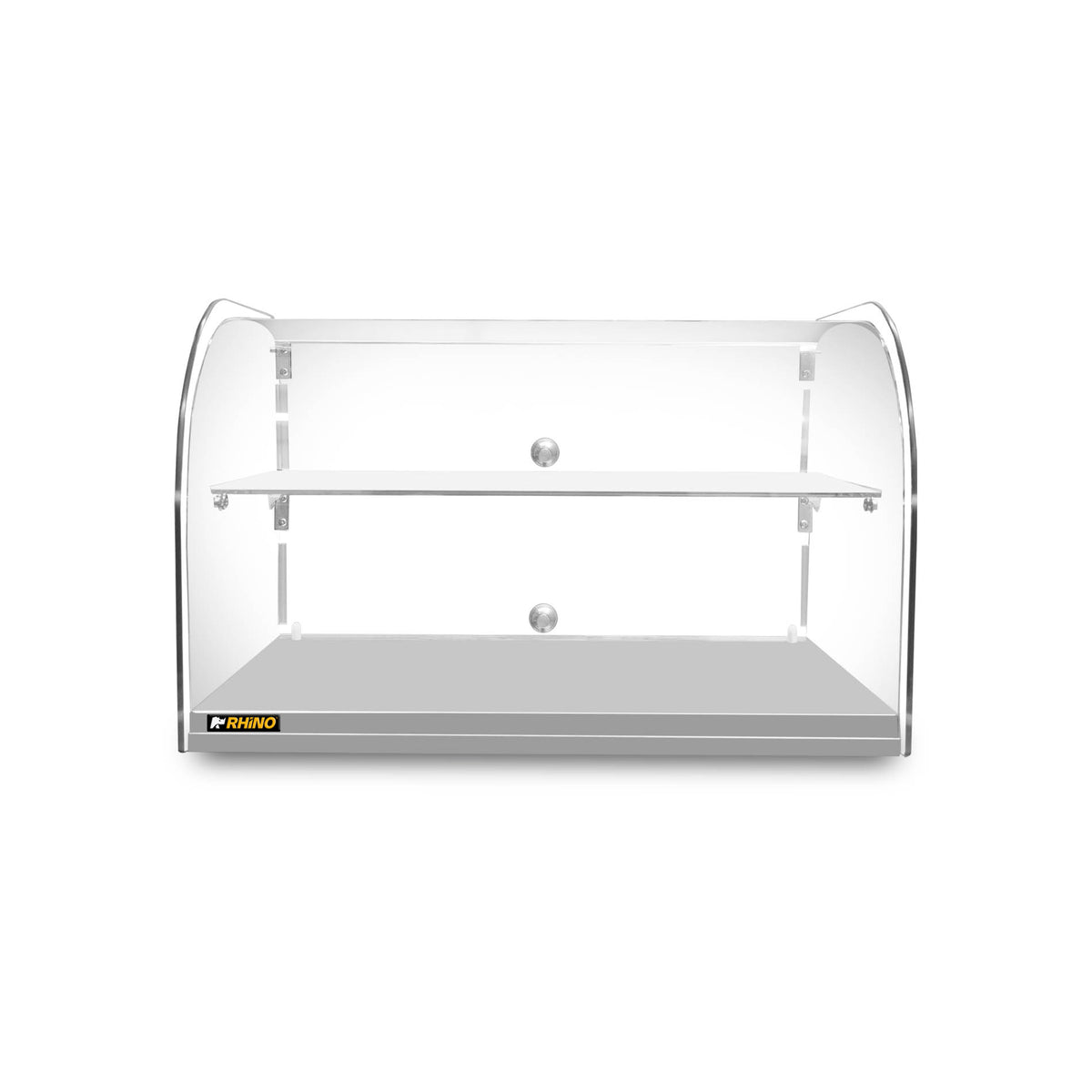Vitrina Curva Neutra Rhino de Acero Inoxidable para Mostrador VITNEU-45C