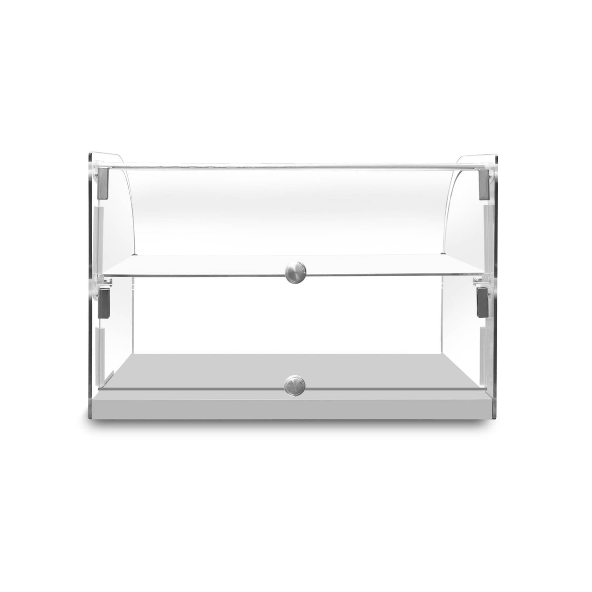 Vitrina Curva Neutra Rhino de Acero Inoxidable para Mostrador VITNEU-45C