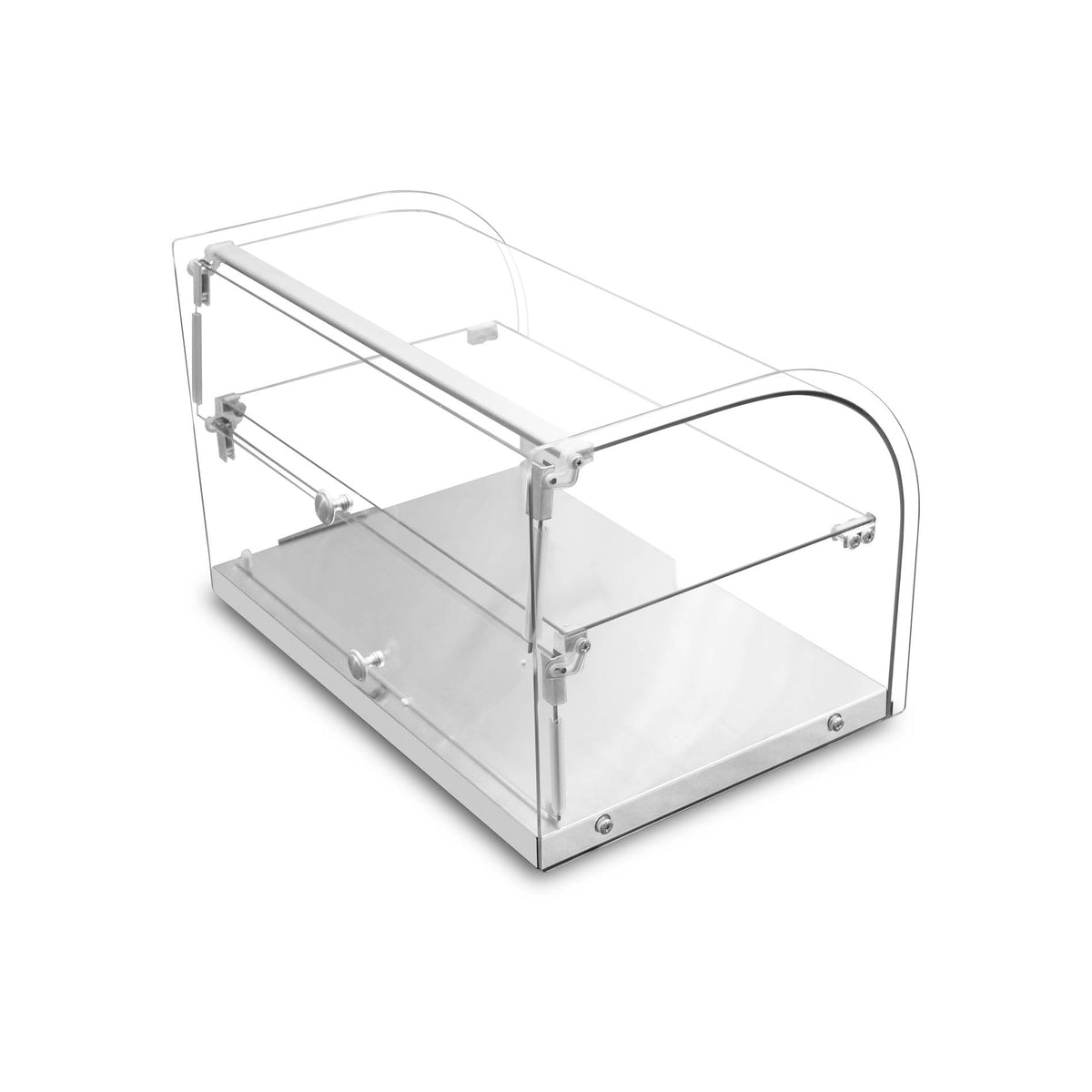 Vitrina Curva Neutra Rhino de Acero Inoxidable para Mostrador VITNEU-45C